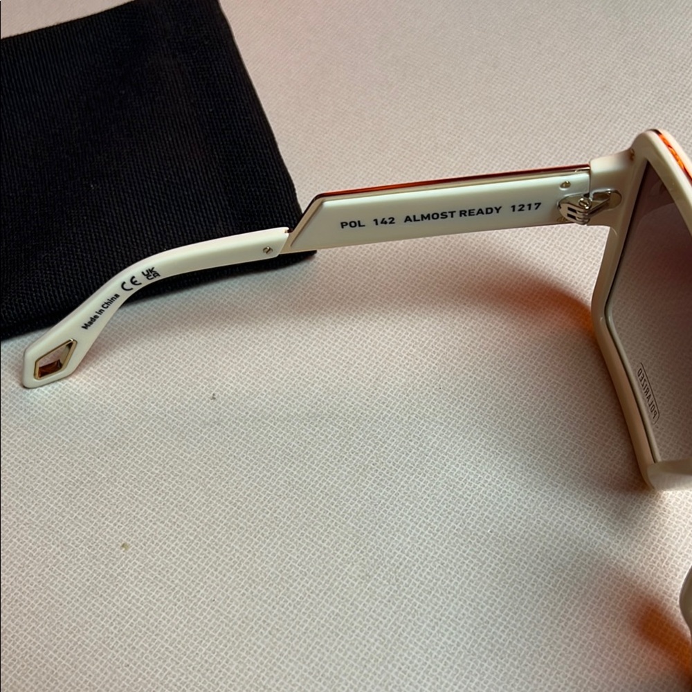 Quay Australia Cream Frame  and brown lenses Polarized Sunglasses NWOT - Picture 15 of 16